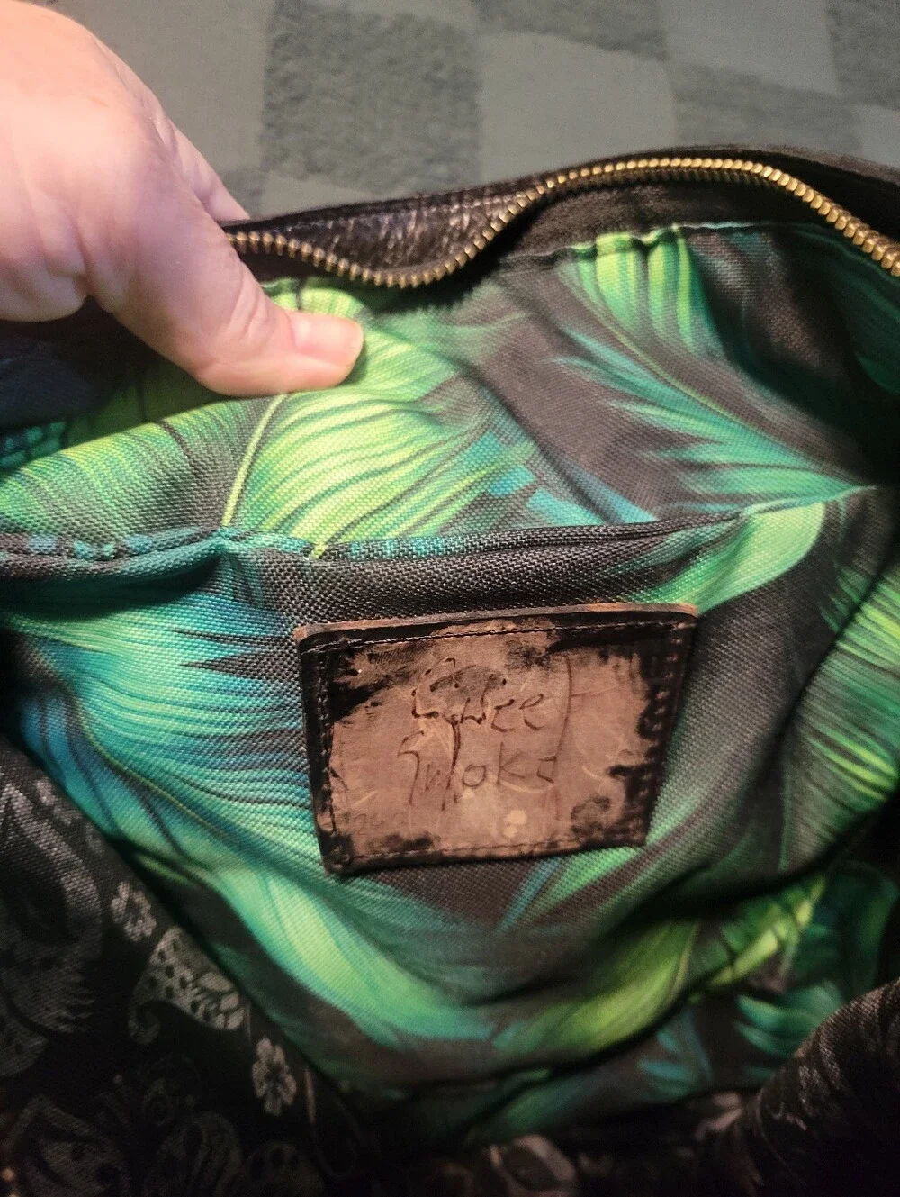 SWEETSMOKE BAGS CROSS/WINGS LEATHER HOBO